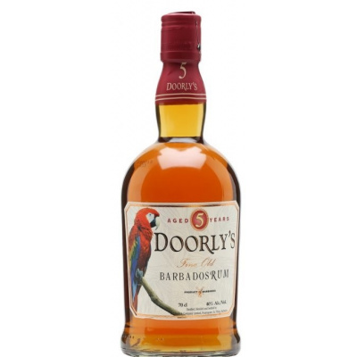 Doorly's 5y 0,7l 40% (holá láhev) Foursquare , Doorly´s Barbados 40% 5 let Zlatá 900