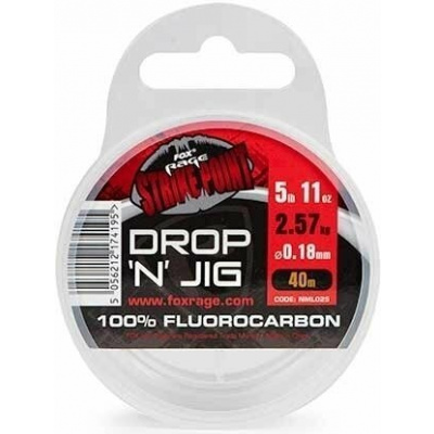 Fox Rage Strike Point Drop N Jig Fluorocarbon 0,40 mm 21,38 lb 40 m