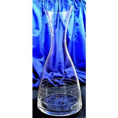 skleneny.shop Dekantér karafa na víno vodu 6 x Swarovski krystal ručně ryté broušené dekor Claudia LA-7321 1250 ml 1 Ks.
