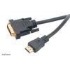 AKASA DVI kabel, DVI-D M/ HDMI M, 2m - AK-CBHD06-20BK