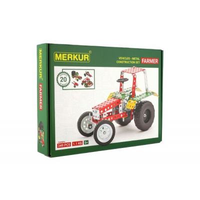 Merkur Toys Stavebnice Farmer Set 20 modelů 341 ks v krabici