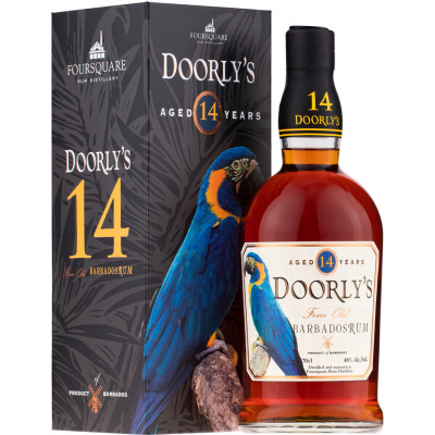 Doorly's 14y 0,7l 48% (karton) Foursquare , Doorly´s Barbados 48% 14 let Tmavě zlatá 2558