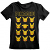 OEM Dětské tričko Pokémon: Pikachu Faces (5-6 let) černá bavlna Velikost oblečení: 5-6 let