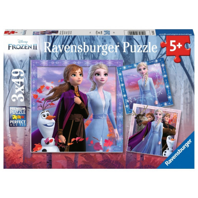 RAVENSBURGER Puzzle Ledové království 2: Cesta začíná 3x49 dílků