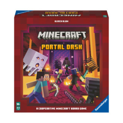 Ravensburger Familienspiel Minecraft Portal Dash, Gesellschaftsspiel für Kinder und Erwachsene, für 2-4 Spieler, Brettspiel ab 10 Jahren