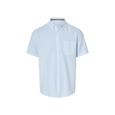 LIVERGY Pánská volnočasová košile (S (37/38), modrá / bílá pruhovaná)