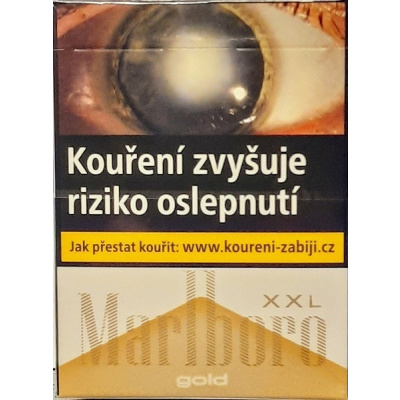 Cigarety s filtrem kartonové balení tvrdá krabička Marlboro Gold XXL 25s kolek Q 186 Kč 8x25 ks