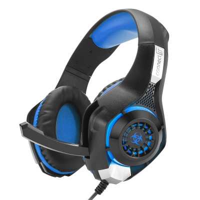 Headset Connect IT Biohazard CHP-4510 - černý/modrý