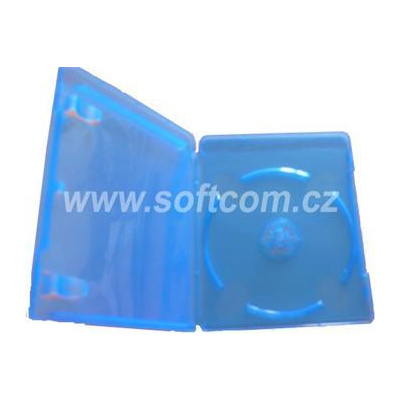 Blu-Ray DVD box for 1 disc, 12 mm spine, super clear blue, with booklet - Blu-Ray box