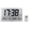 Digitální nástěnné DCF hodiny Eurochron EFWU JUMBO 102 s vnitřní a venkovní teplotou, 368×30×230 mm