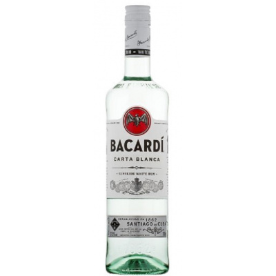 Bacardi Carta Blanca 37,5% 1l (holá láhev)