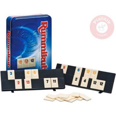 Piatnik Hra Rummikub mini plechová krabička (společenská hra)