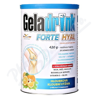 Geladrink FORTE HYAL práškový nápoj pomeranč 420g