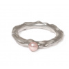 Klára Bílá Jewellery Dámský stříbrný prsten Aqua s perlou 63 (20,1mm), Barva perly: Tmavá