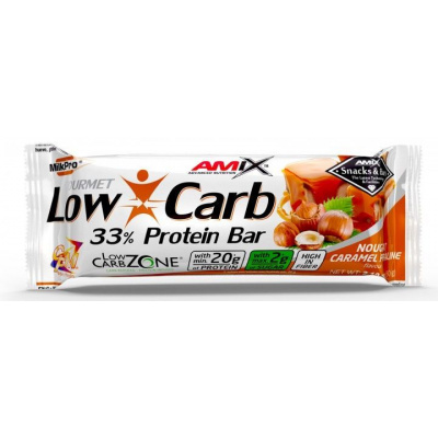 Amix Low-Carb 33% Protein Bar nugát/karamel 60 g