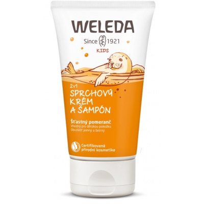 Weleda 2v1 sprchový krém a šampon Šťastný pomeranč 150 ml