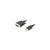 LANBERG HDMI(M)->DVI-D(M)(18+1) CABLE 1.8M BLACK SINGLE LINK WITH GOLD-PLATED CONNECTORS