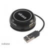 AKASA HUB USB Connect4C 4 in 1, 4x USB 2.0,17cm kabel, externí AK-HB-19BK