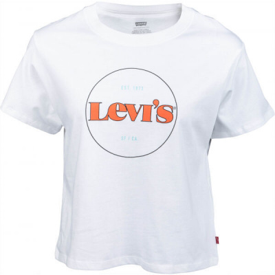 Levi's GRAPHIC VARSITY TEE NEW CIRCLE Bílá,Červená Dámské tričko S