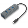 USB Hub i-tec USB-C Metal 4-portový HUB (C31HUBMETAL403)