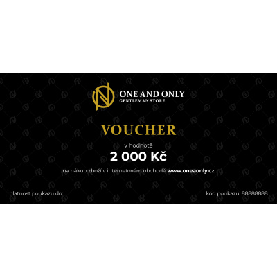 One & Only voucher Dárkový poukaz na nákup v hodnotě 2000 Kč