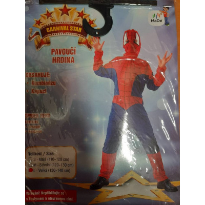 Karnevalový kostým Pavoučí hrdina (spiderman) vel. 130-140