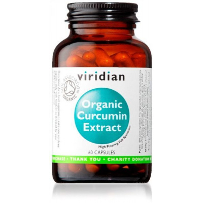 Viridian Organic Curcumin Extract 60 kapslí
