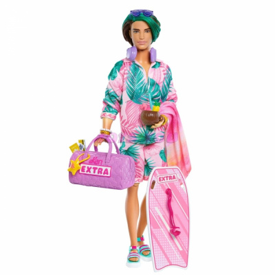Mattel Barbie panenka cestovatel Ken s plážovou módou, Barbie Extra Fly HNP86