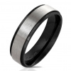 OPR0076 Dámský černý ocelový prsten - 49 | 49