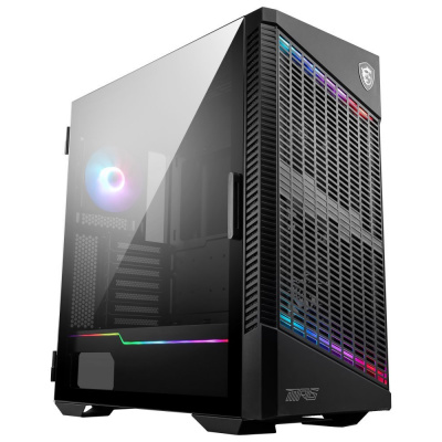 MSI skříň MPG VELOX 100P AIRFLOW/ bez zdroje/ levé temp. sklo/ 3x 120mm/ 1x 120mm ARGB/1x USB3.1 Type-C/2x USB3.0/ černá