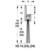 kartáč STRIBO PRO H3 (H3.14 elox AL 100cm / 1ks)