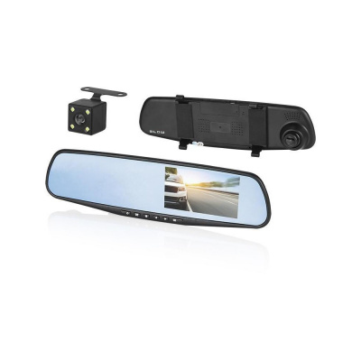 Autokamera a zrkadlo 2v1 FHD DVR 1080P/4.3'/Parkovacia kamera 