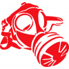 SAMOLEPKA Plynová maska pravá (10 - červená) NA AUTO, NÁLEPKA, FÓLIE, POLEP, TUNING, VÝROBA, TISK, ALZA