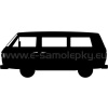 Samolepka - VW Transporter T3 Rozměr: delší strana cca 12cm, Barva: Černá, Způsob lepení: Zrcadlově