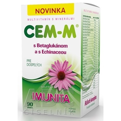 Salutem Pharma s.r.o. CEM-M pro dospělé IMUNITA tbl (s betaglukany as Echinaceou) 1x90 ks 90 ks