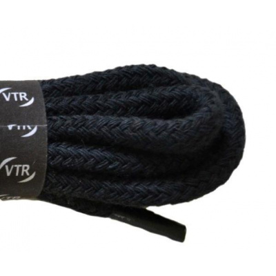 VTR Bavlněné kulaté tkaničky silné - černé 140cm