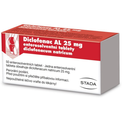 STADA Diclofenac AL 25 mg enterosolventní tablety proti bolesti, zánětu, otoku 50 tbl