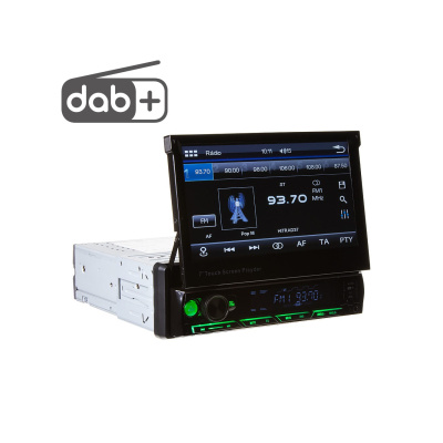 Multimediální 1DIN autorádio - výsuvný 7" LCD / Mirror link / Bluetooth / DAB / SD / DUAL-USB / RDS / ČESKÉ MENU