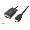 AKASA kabel HDMI na VGA, pozlacené konektory, 2m AK-CBHD26-20BK
