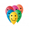 Balonek nafukovací 9" potisk Smile 10cm 10ks v sáčku karneval