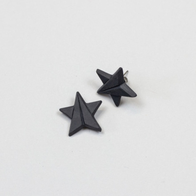 StehlikDesign náušnice Hvězdy černé 0227