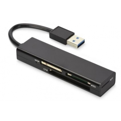 Ednet USB čtečka karet 3,0, 4-port Podporuje MS, SD, T-Flash, CF formáty černá | 85240