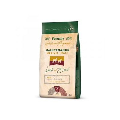 Fitmin dog medium maxi maintenance Lamb & Beef 12 kg