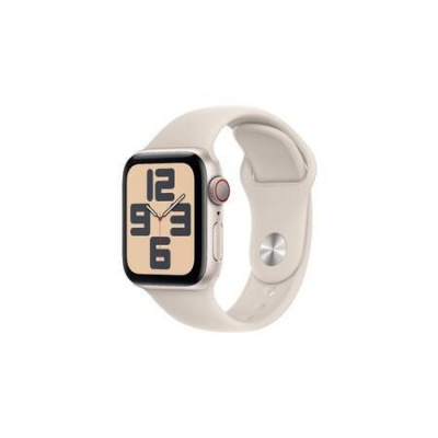 Apple Watch SE (2022) Cellular 40mm sportovní silikonový řemínek hvězdně bílý S/M