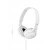 SONY sluchátka MDR-ZX110AP handsfree, bílé (MDRZX110APW.CE7)