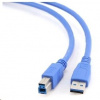 GEMBIRD Kabel USB 3.0 A-B propojovací 3m (modrý) (CCP-USB3-AMBM-10)