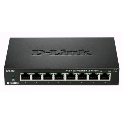 D-Link DES-108 8-port 10/100 Metal Housing Desktop Switch DES-108/E