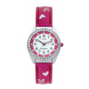 JVD Dětské dívčí růžové hodinky JVD basic J7117.5 se zirkony a srdíčky