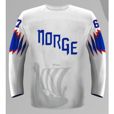 Norsko - 2018 MS v Hokeji Replica Dres + Minidres/Vlastní jméno a číslo XXL