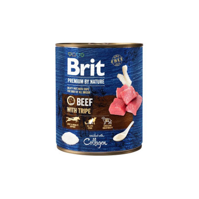 Brit Brit Premium by Nature Dog konz. - Beef with Tripes 800 g